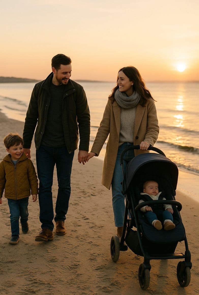 an aerial view of a small town next to the ocean .